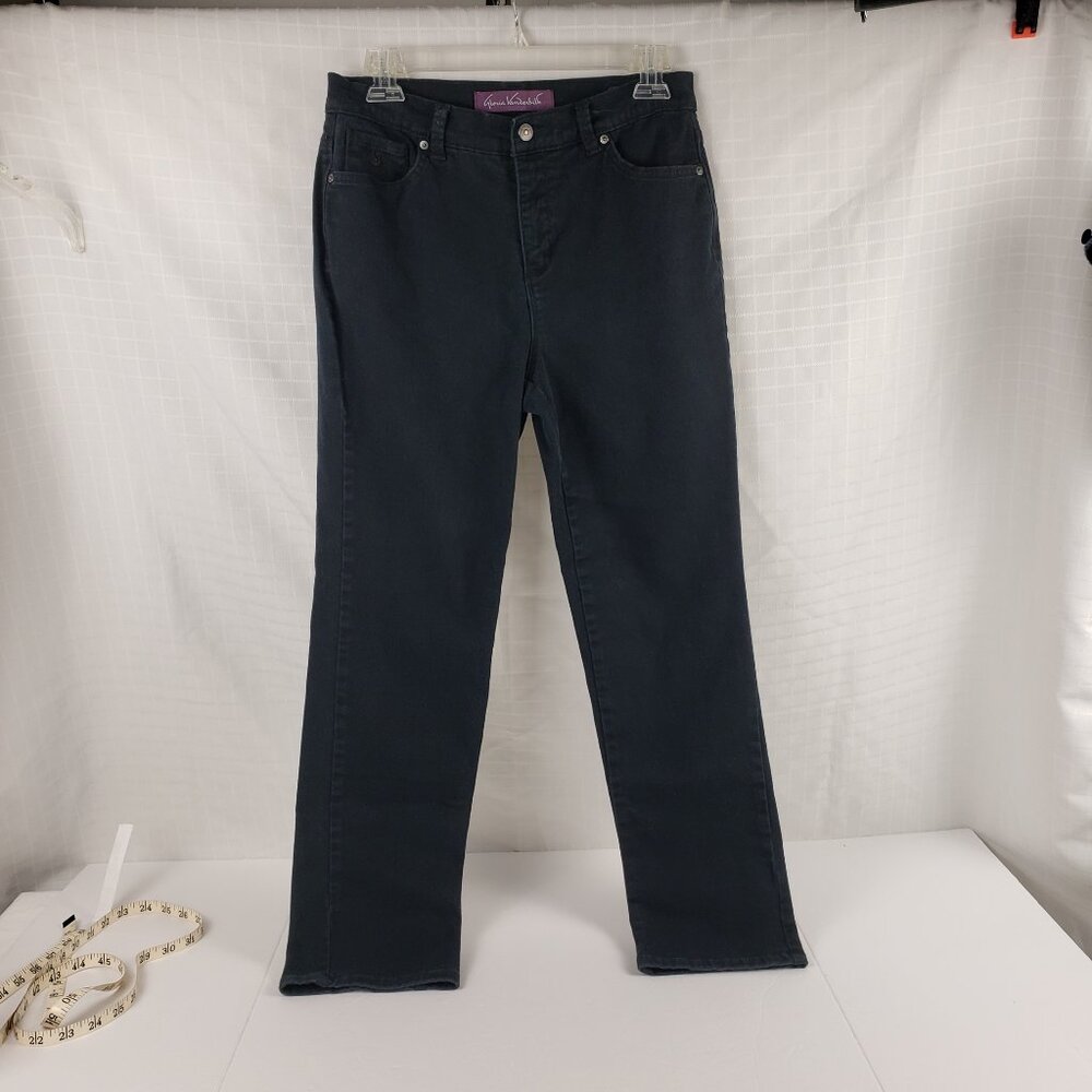 Gloria Vanderbilt 8P Amanda Jeans Black Petite Slim Skinny Straight Denim